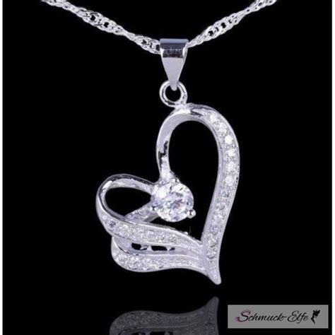 Silber Anh Nger Mystic Heart Zirkonia Aus Silber Ohne Kette