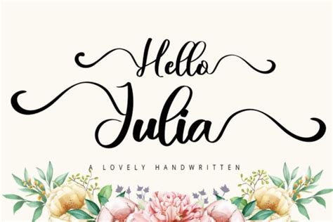 Hello Julia Font By NYA Letter Creative Fabrica