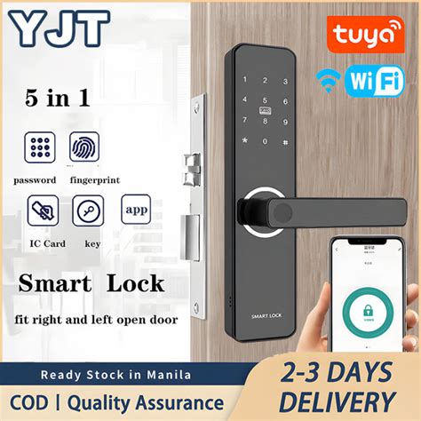 5in1 TUYA Smart Door Lock with alarm Anti-Theft lock for door lock ...