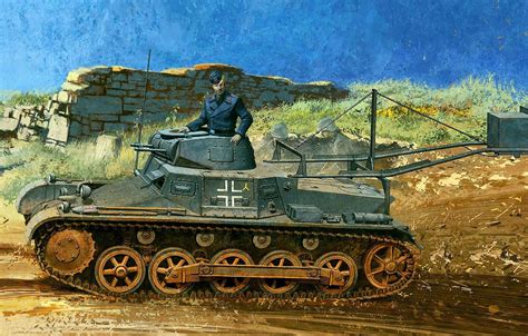 Wallpaper Figure Art The Germans Panzerkampfwagen I German Light