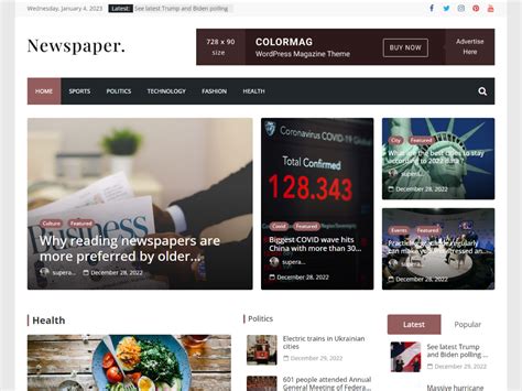 Colormag Magazine Style Wordpress Theme Users