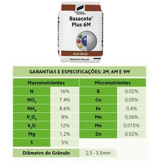 Gr Basacote Plus M Adubo Fertilizante De Libera O Lenta