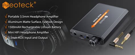 Neoteck Portable Headphone Amplifier With 3 5mm Audio Rechargeble HiFi