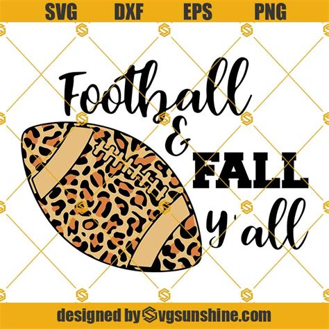 Leopard Football And Fall Yall SVG Football SVG Fall SVG Autumn SVG