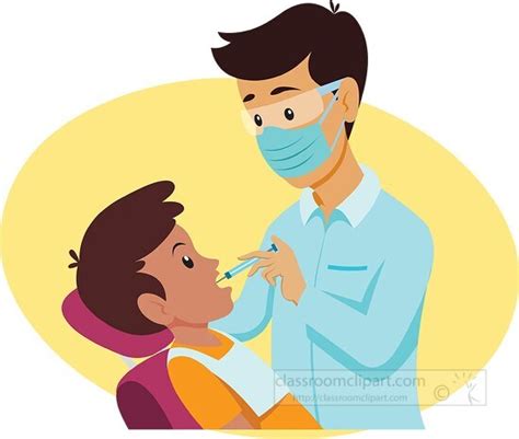 Dental Clipart Dentist Giving An Njection To Patient Clipart