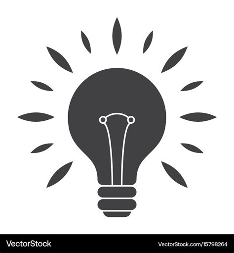 Silhouette Light Bulb Royalty Free Vector Image