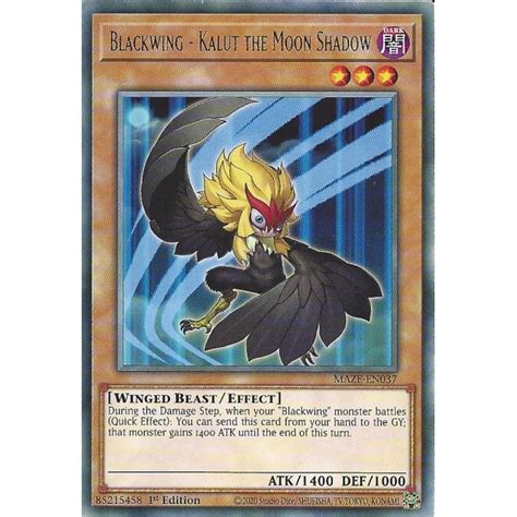 Yu Gi Oh Trading Card Game Maze En037 Blackwing Kalut The Moon