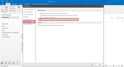 Outlookta Makro Ile Dosya Eki Uyarı Ekleme Resimli Anlatım Muhendis