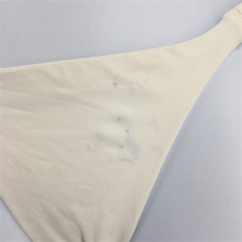 Frankies Bikinis Tia Terry Bikini Bottom S String Ties Ruched Details White EBay