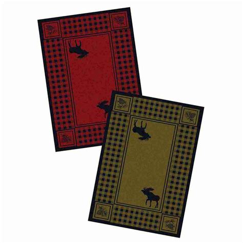 Moose Refuge Cabin Rug Design Rustic Log Originals