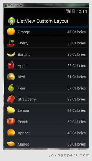 Android Listview Example Javatpoint Riset