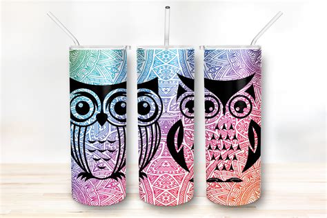 Owl Tumbler Sublimation Graphic By Sevenfive · Creative Fabrica