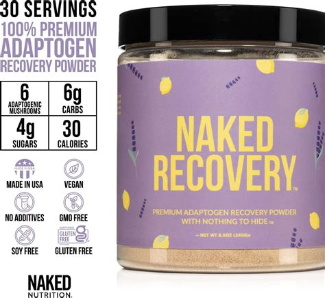 NAKED Nutrition Naked Recovery Mushroom Supplement Powder Lions