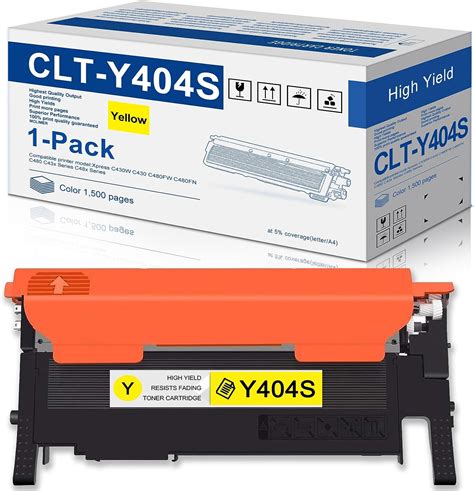 Amazon 1 Pack CLT Y404S Y404S Yellow Toner Cartridge Compatible