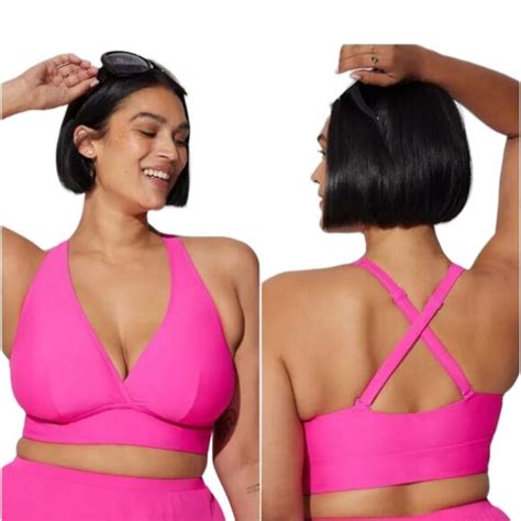 Torrid Swim Torrid Pink Glo Wireless Triangle Bikini Top X New Poshmark