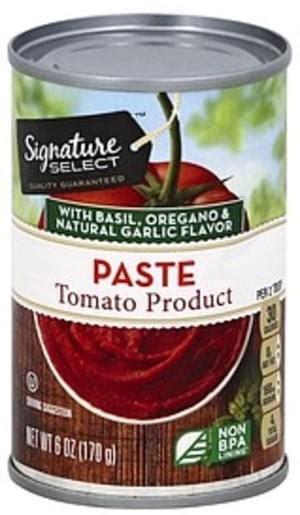 Signature Select Tomoto Paste Product Tomato Paste 6 Oz Nutrition