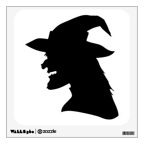 Witch Head Silhouette | Halloween Wall Decal | Zazzle.com