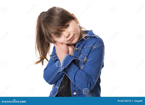 Portrait of a Cute Girl Falling Asleep Stock Photo - Image of late, adorable: 66739272