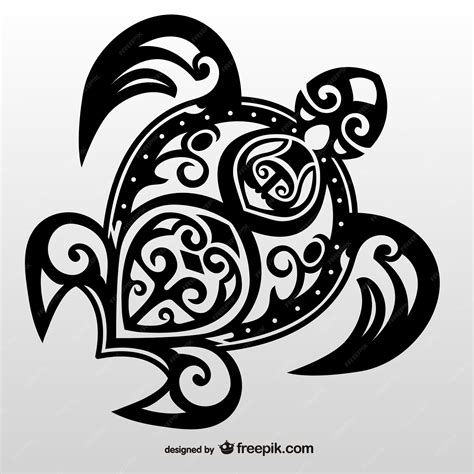 Tribal Sea Turtle Vector