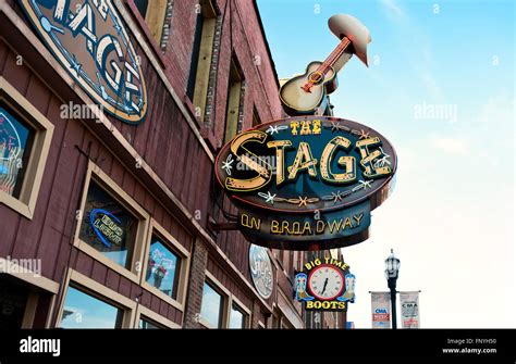 "The Stage on Broadway" in Nashville Tennessee Stock Photo - Alamy