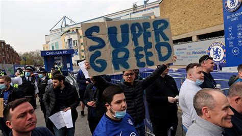 European Super League: Chelsea, Liverpool fans protest breakaway plans ahead of Premier League ...