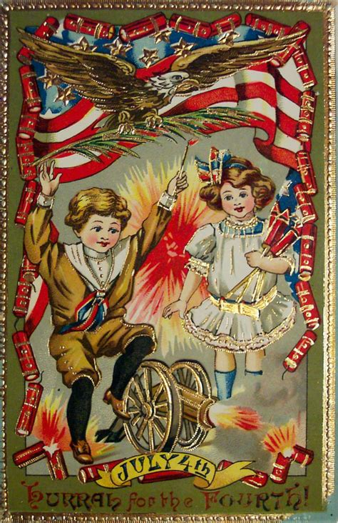 30 Fun And Beautiful Vintage Postcards Of The Fourth Of July From The