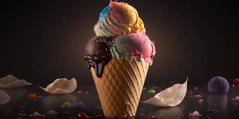 premium photo creamy  indulgent hot caramel fudge sundae