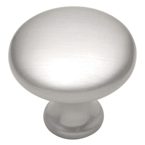 Hickory Hardware Conquest Satin Nickel Round Cabinet Knob at Lowes.com