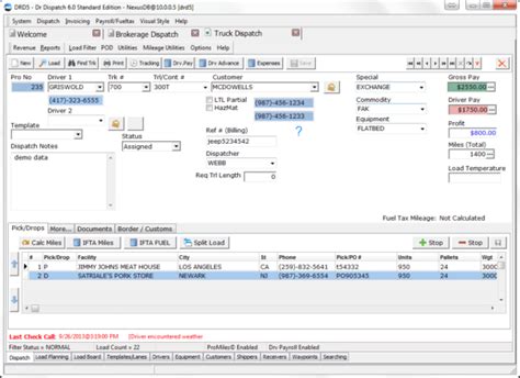 Free Truck Dispatch Spreadsheet For Dr Dispatch Software Easy To Use