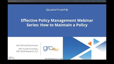 Effective Policy Management Series Part 3 How To Maintain A Policy