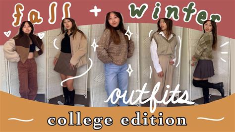 College Fall And Winter Outfits Casual And Cute Style Youtube