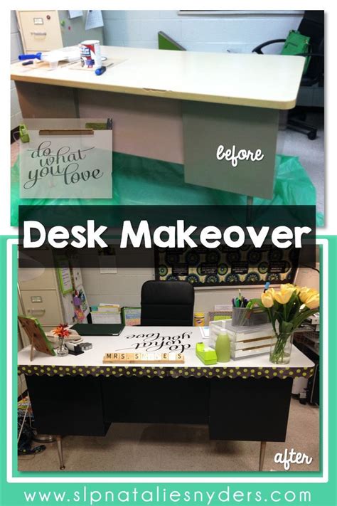 Classroom Desk Makeover in 2023 | Classroom desk, Teacher desk, Teacher ...