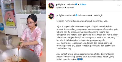 Heboh Prilly Latuconsina Kepergok Masak Pakai Gas Subsidi