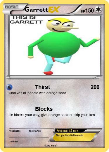 Pok Mon Garrett Thirst My Pokemon Card