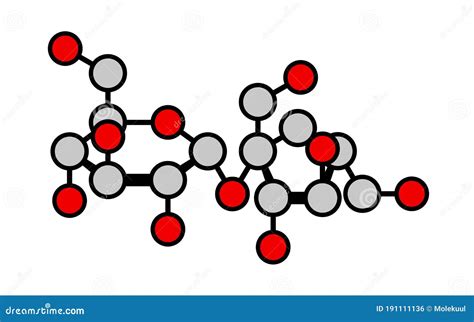 Molécula Sacarosa De Azúcar De Mesa De Sacarosa Disacárido Compuesto