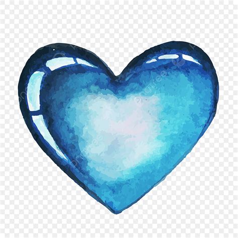 Valentines Watercolor Clipart PNG Images Blue Watercolor Valentine