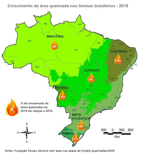 Queimadas crescem em todos os seis biomas terrestres brasileiros pela ...