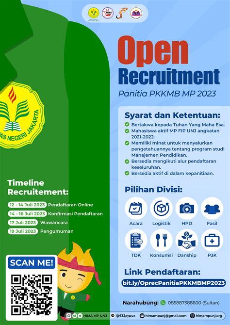 OPEN RECRUITMENT KEPANITIAAN PKKMB MP 2023 HIMA MP UNJ