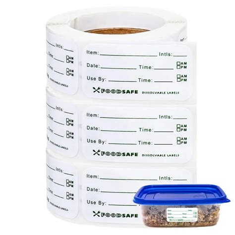 ☝250pcs/roll Food Storage Labels Adhesive Removable Food Labels Food ...