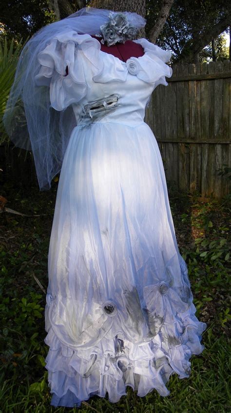 SALE Corpse Zombie Gothic Ghost Bride Dress with Veil Plus by ferd