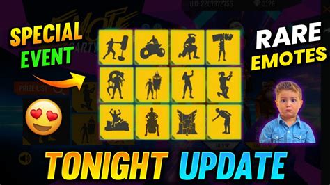 Tonight Update 🔥 Tomorrow Special Rare Emotes Event 🤩 Free Fire New