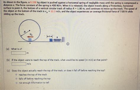 Solved As Shown In The Figure A Kg Object Is Pushed Chegg