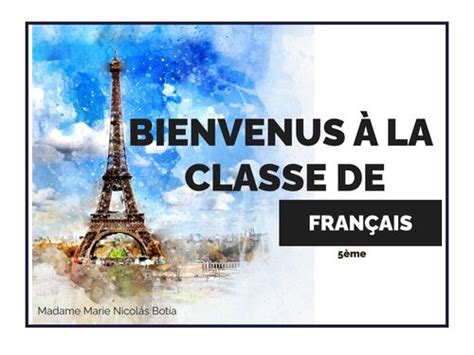 Book Creator Bienvenus à La Classe De Fle