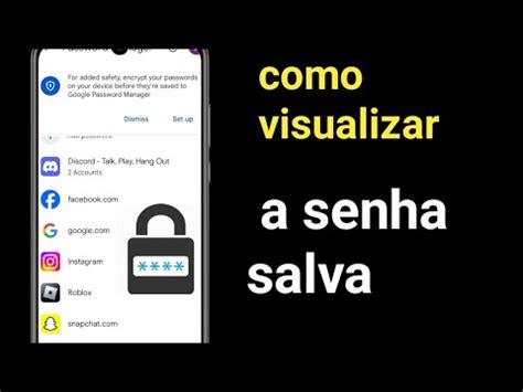 Como Visualizar Senhas Salvas No Seu Celular L Todas As Senhas Salvas