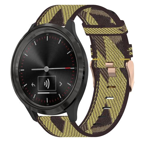 For Garmin Vivomove 3S 18mm Nylon Woven Watch Band (Yellow) – Alexnld.com