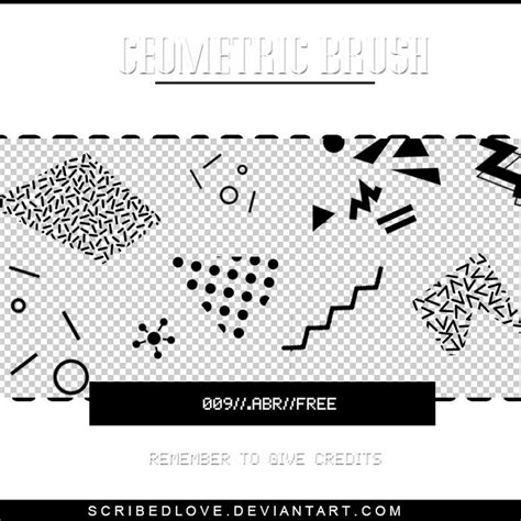 9 Geometric Brushes - Photoshop brushes