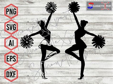 Cheerleader Silhouette 1, Cheerleader Svg Cricut, CNC, Laser, Vinyl ...