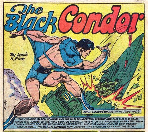 The Great Comic Book Heroes Black Condor By Lou Fine