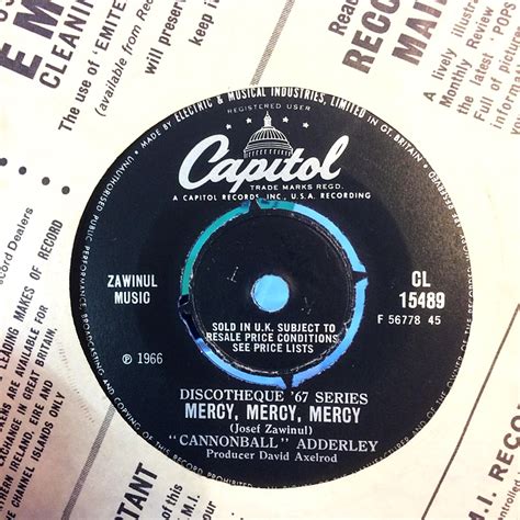 Cannonball Adderley - Mercy, Mercy, Mercy / Games - 7" single, Vinyl ...