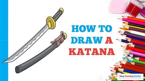 How to Draw a Katana - Really Easy Drawing Tutorial | Easy drawings ...